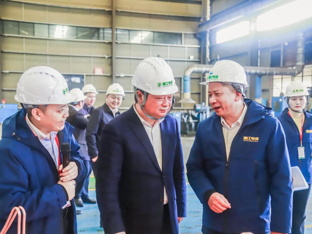 长沙经开区党工委，长沙县委书记付旭明书记一行领导，考察调研湘江电缆